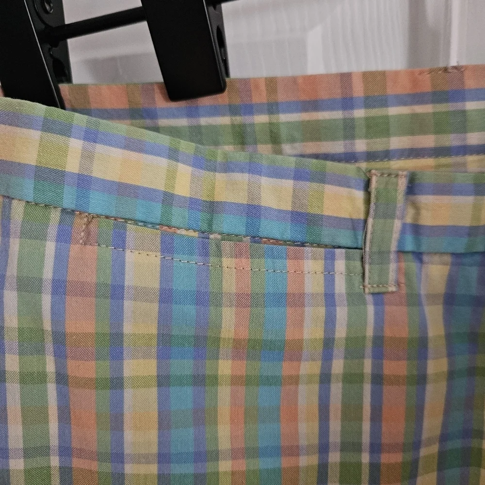 NWOT Vintage Lauren By Ralph Lauren Pastel Plaid Cropped Pants - Picture 8 of 8